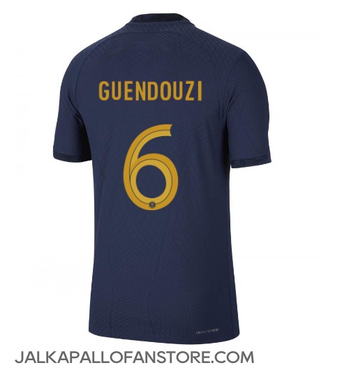 Ranska Matteo Guendouzi #6 Kotipaita MM-kisat 2022 Lyhythihainen